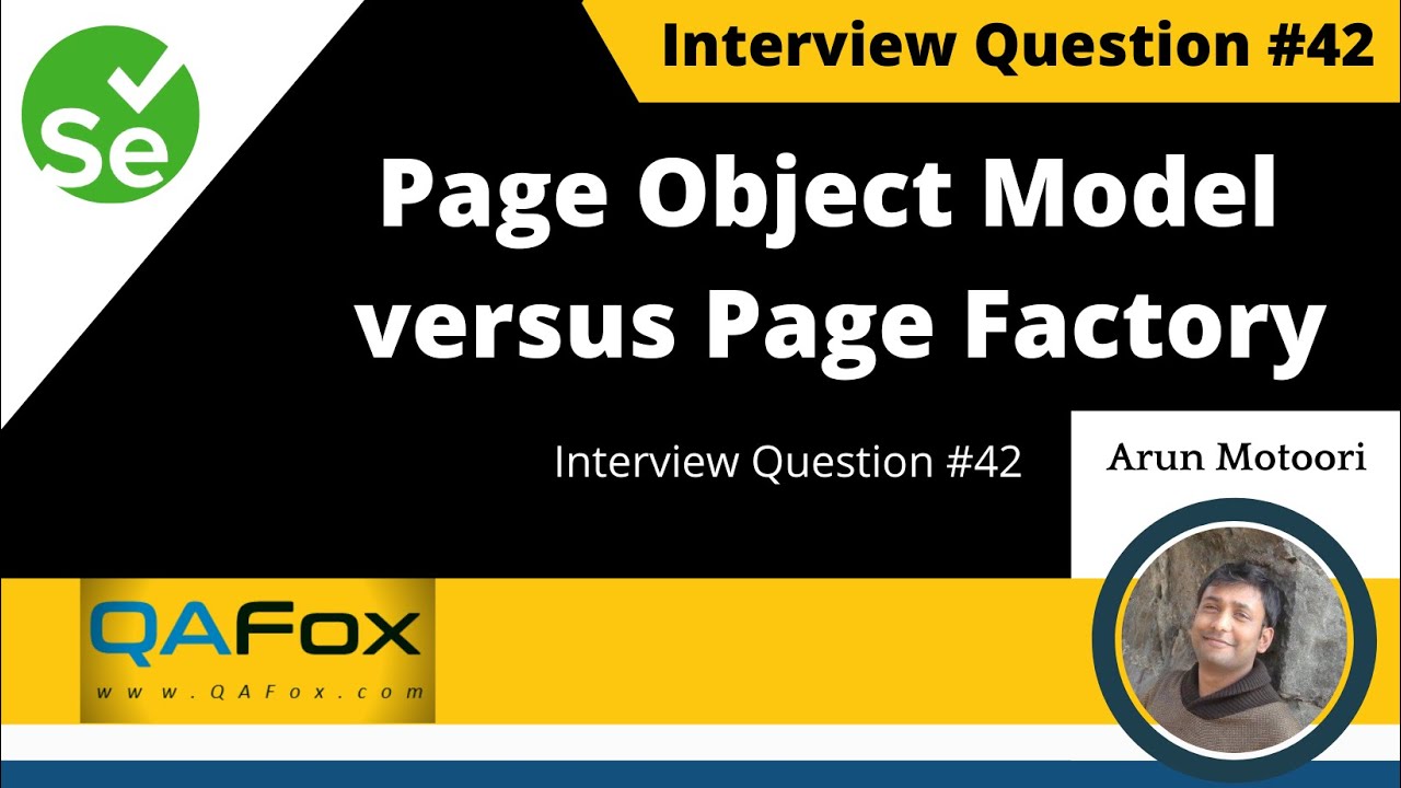 What is the difference between Page Object Model and Page Factory? (Selenium Interview Question #42)