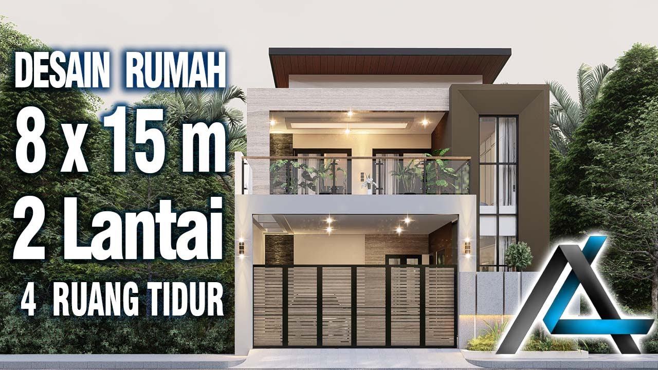 DESAIN RUMAH 8 X 15 METER | PEKANBARU - DESAIN RUMAH MINIMALIS MODERN