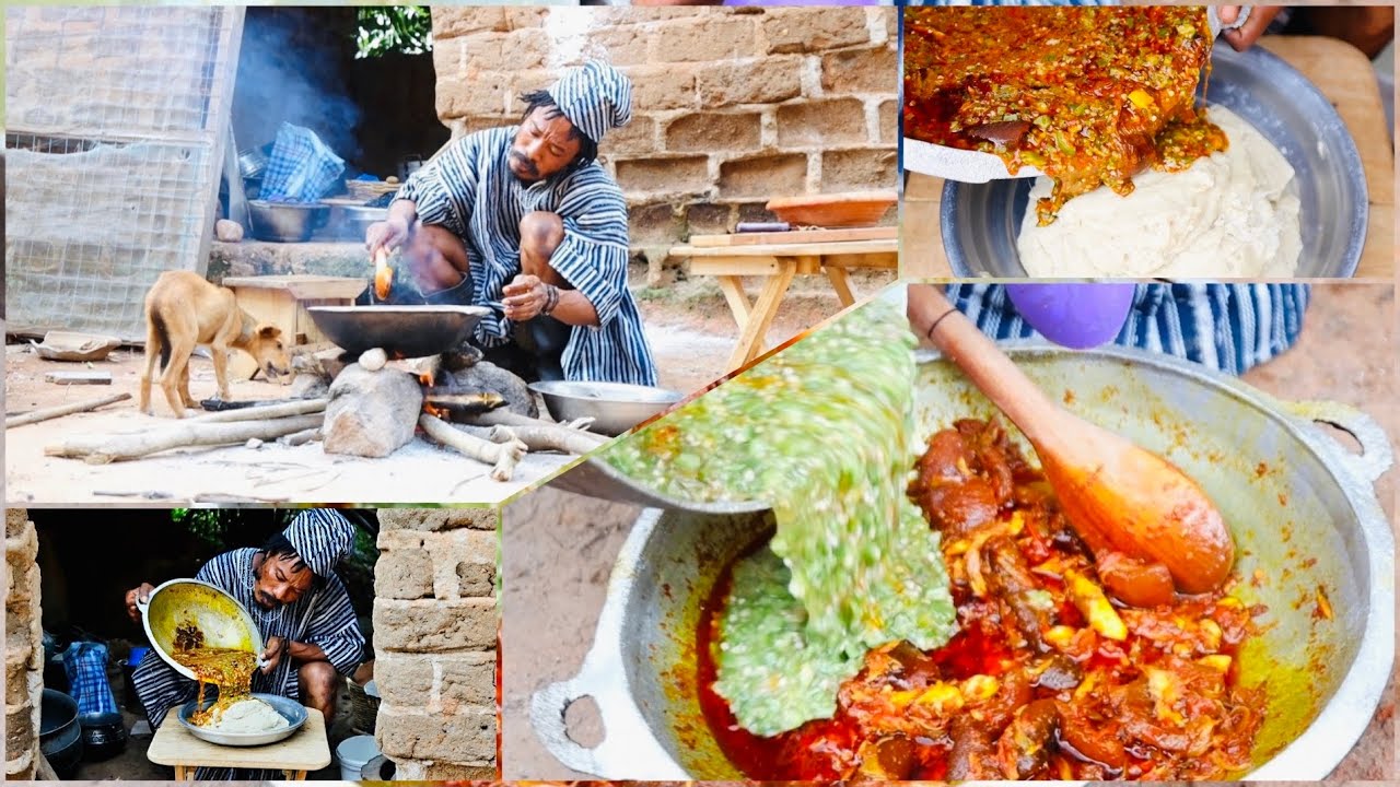 Father Ankrah local banku and okro stew recipe 😋