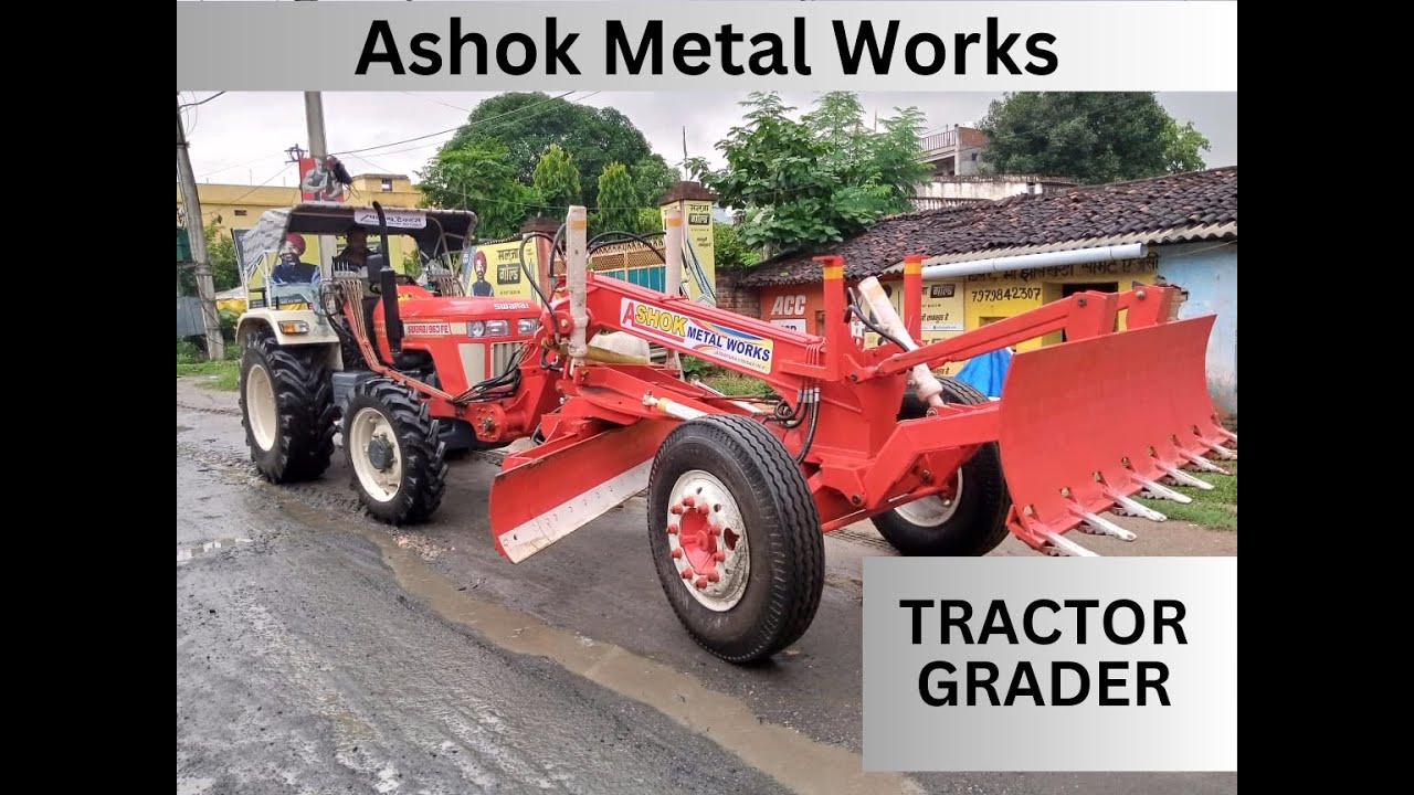Grader over Swaraj tractor #grader #tractor #attachment #swaraj #road #construction #motorgrader
