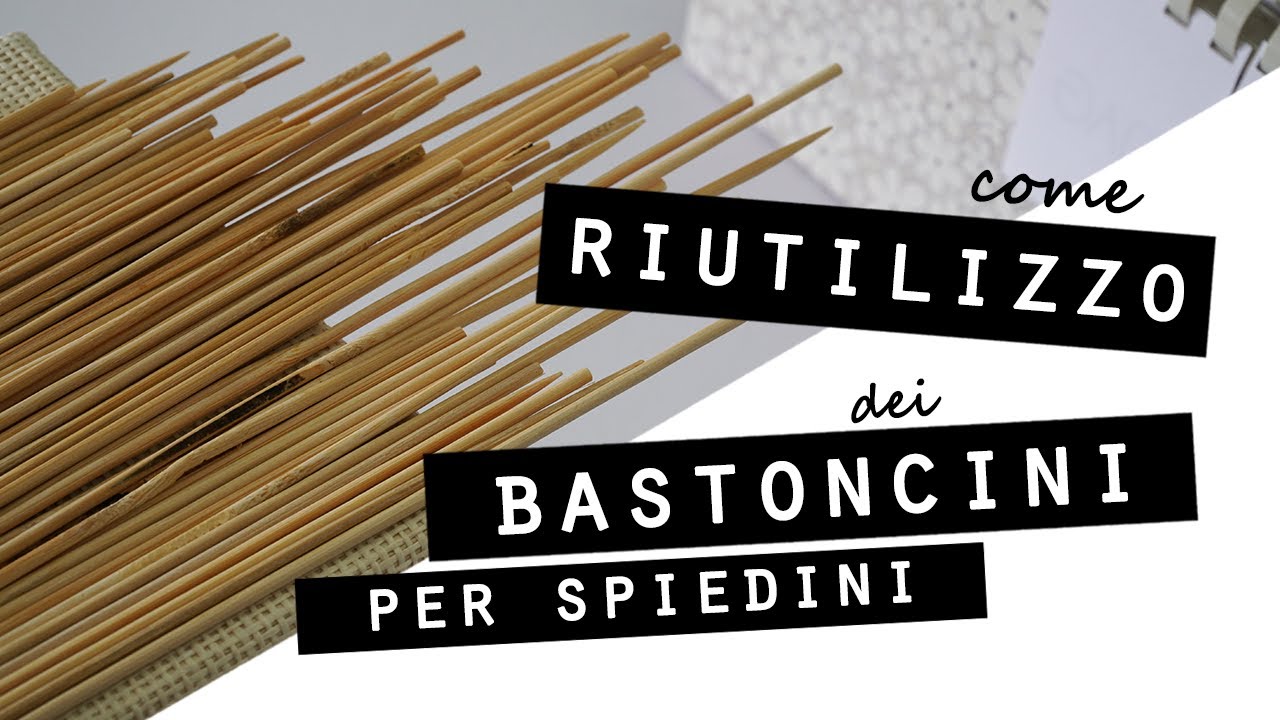 Come RIUTILIZZO dei BASTONCINI PER SPIEDINI/Idee FAI DA TE per la CASA