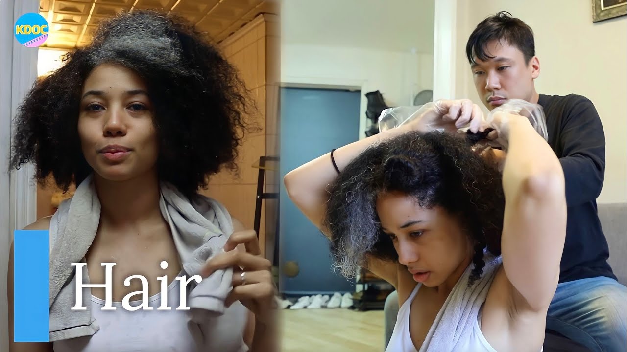 Guitarist husband helps with teacher wife's hair in the morning [Part 1] | K-DOC