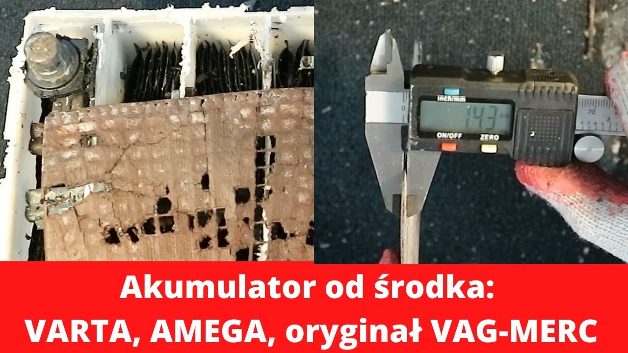 Akumulator od środka: Varta AGM, AMEGA 7 i oryginał z VW, AUDI, MERCA