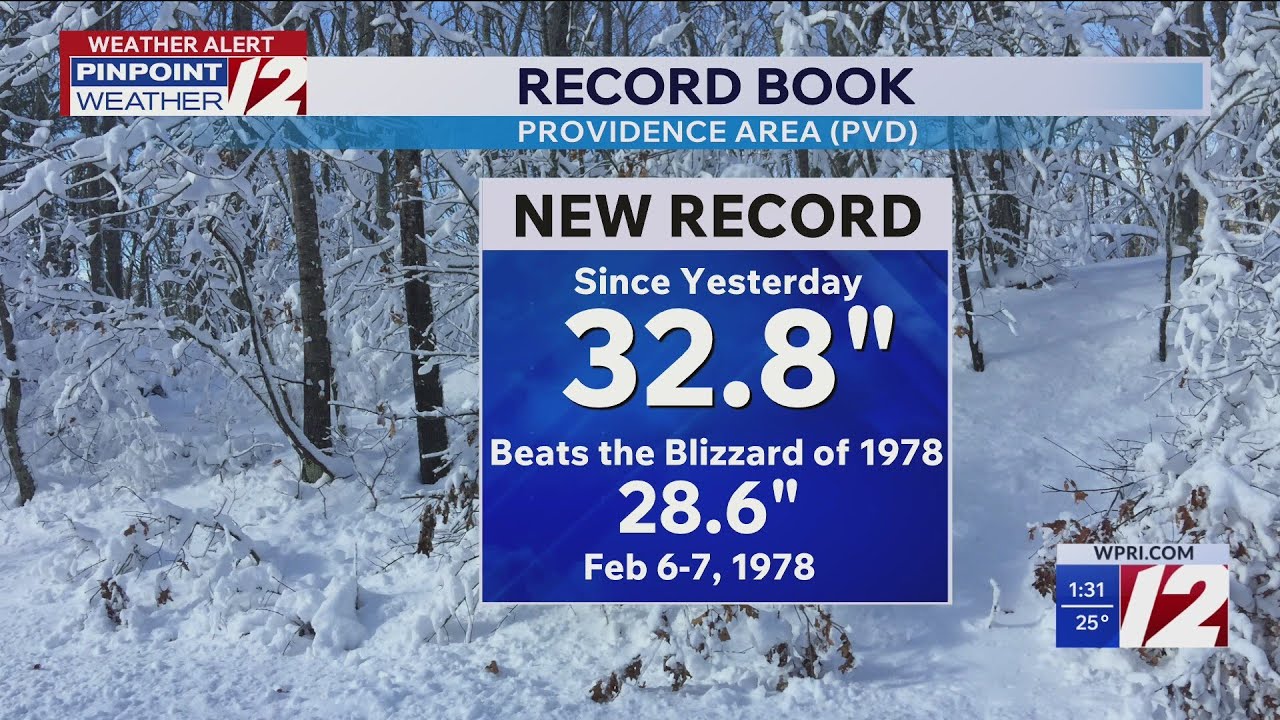 1:30 PM: Blizzard of '78 record officially broken by Blizzard of '26