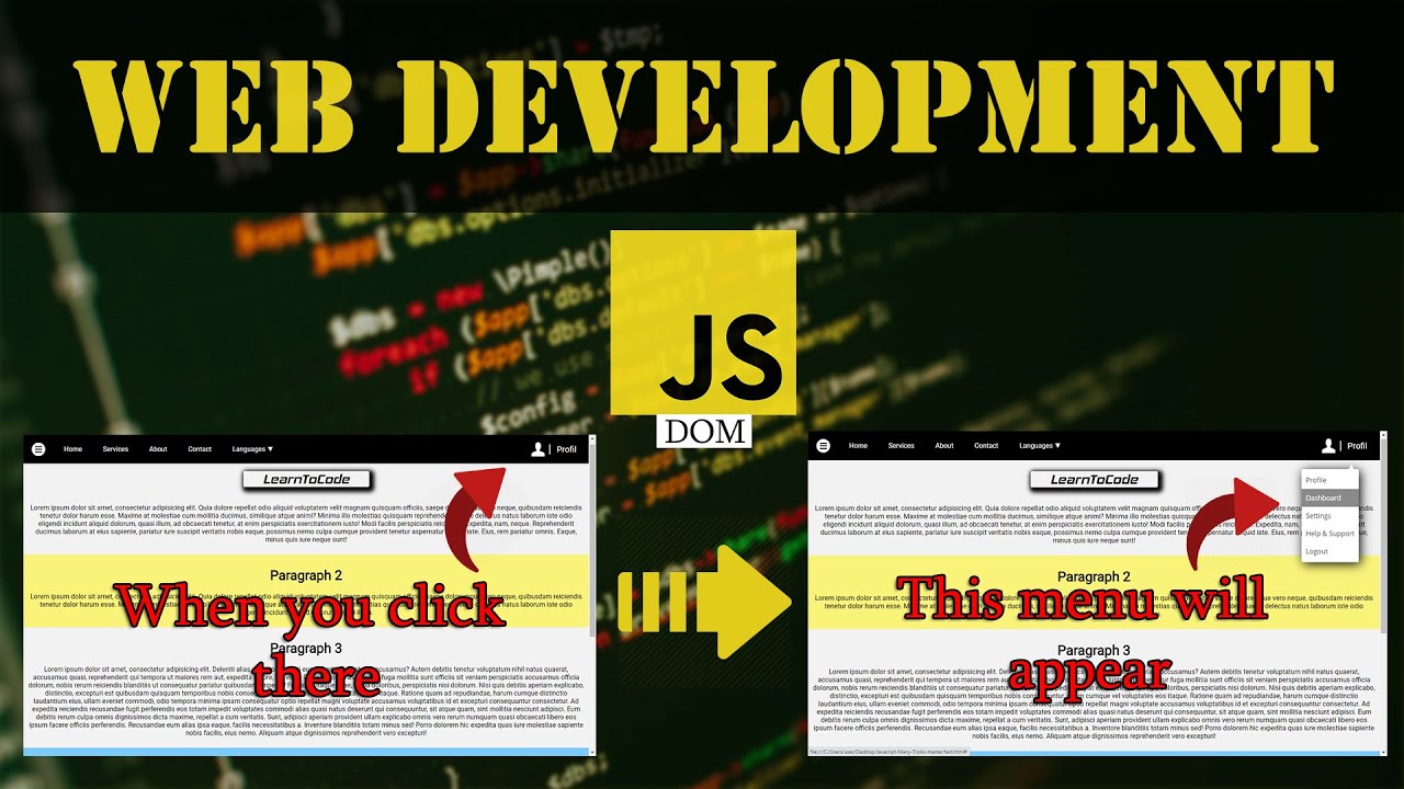 Javascript: Click Dropdown - Darija