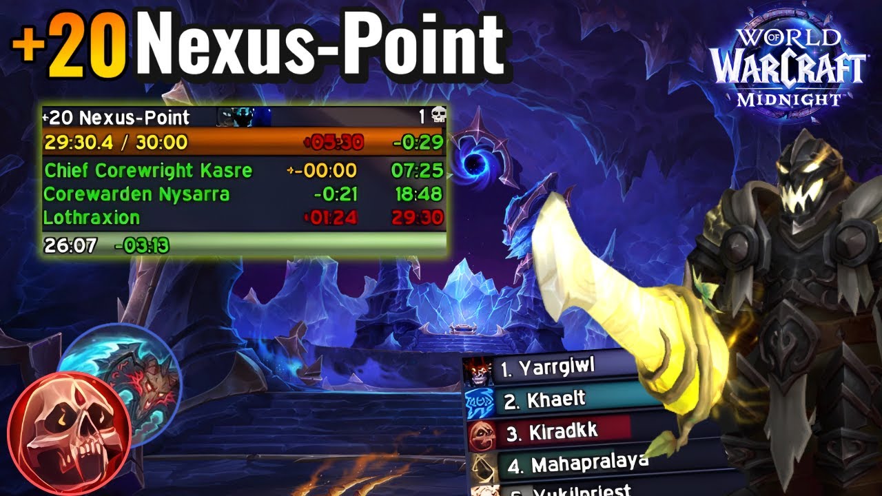 +20 Nexus-Point, Midnight Beta Mythic+! | Blood Death Knight PoV!