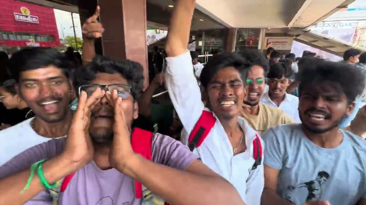 The GOAT FDFS Celebration 🎉 | Ganga Yamuna Theatre | Coimbatore | Thalapathy Vijay | Settu Fittu |