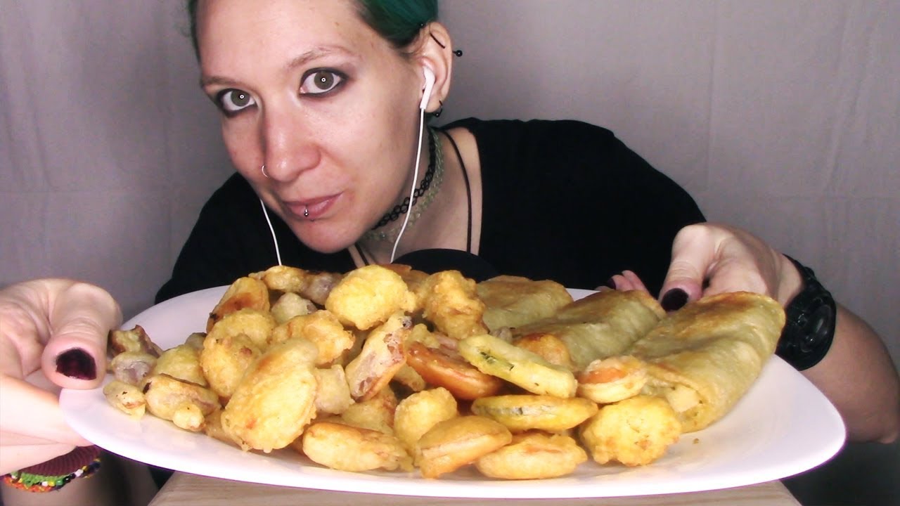 ASMR EATING SOUNDS | FRIED VEGETABLES