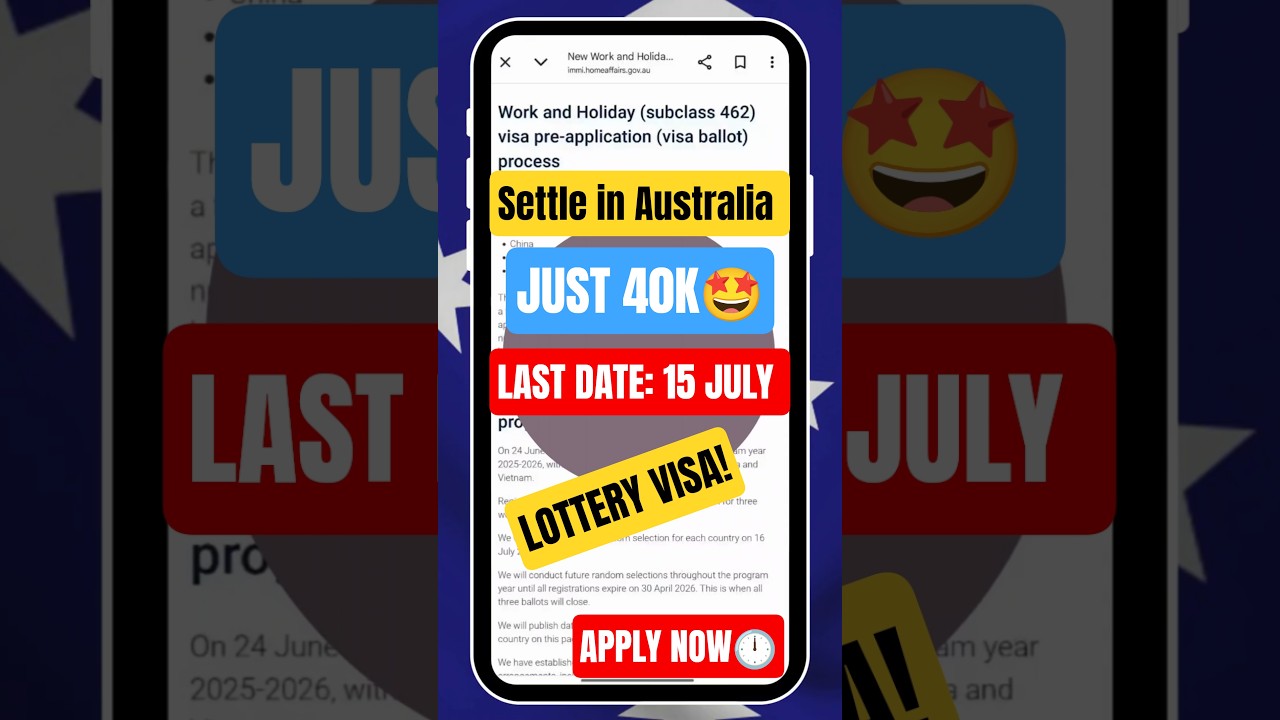 Want to go to Australia for 1 year in just ₹40,000? #Subclass462 #workholidayvisa #australiavisa