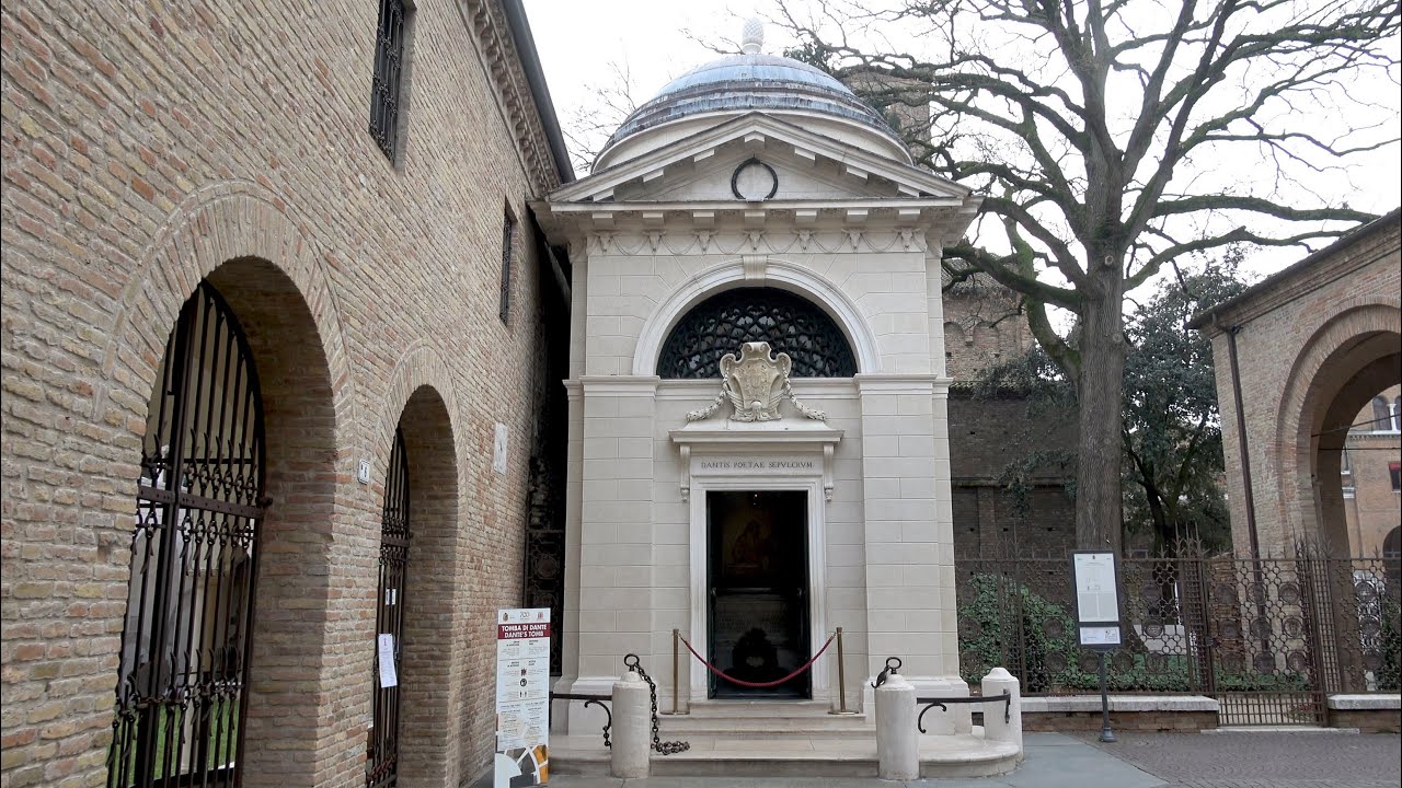 Dante's tomb (4K), Ravenna, Emilia-Romagna, Italy, Europe