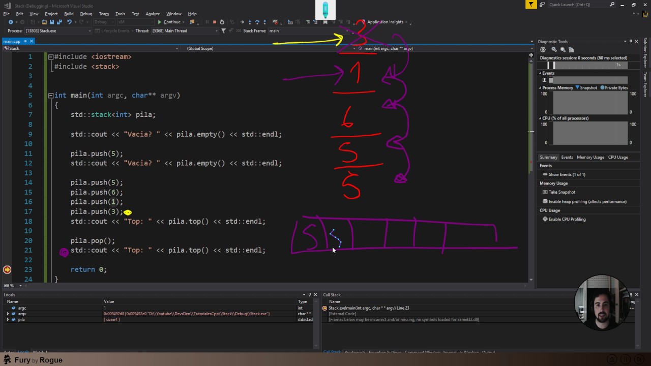 40. Stacks en C++ [Proyecto] - C++ de 0 a Experto!