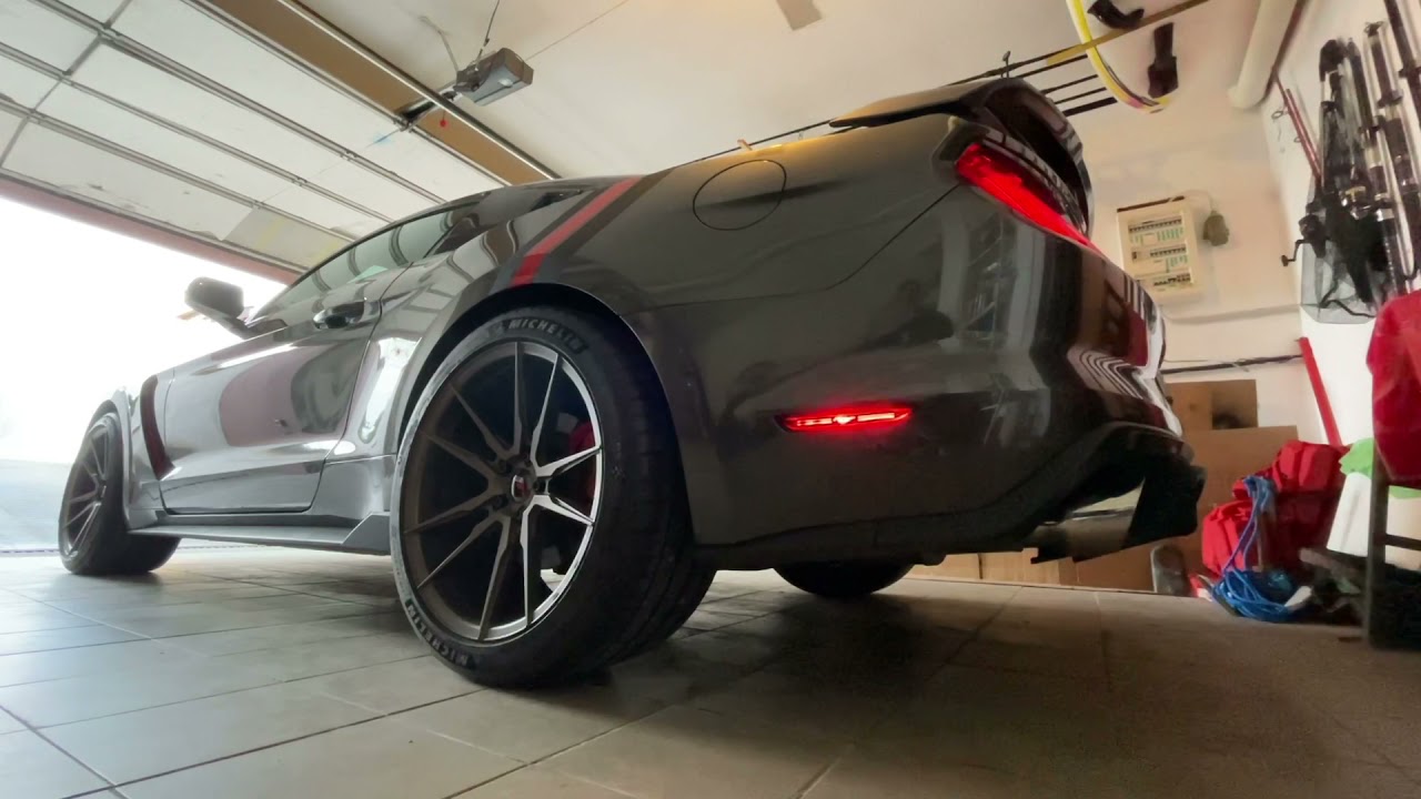 Mustang Ecoboost CVF catted downpipe + MBRP Race first start