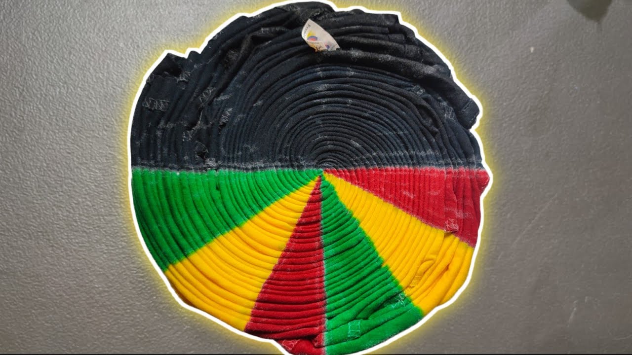 Half RASTA Spiral tie dye