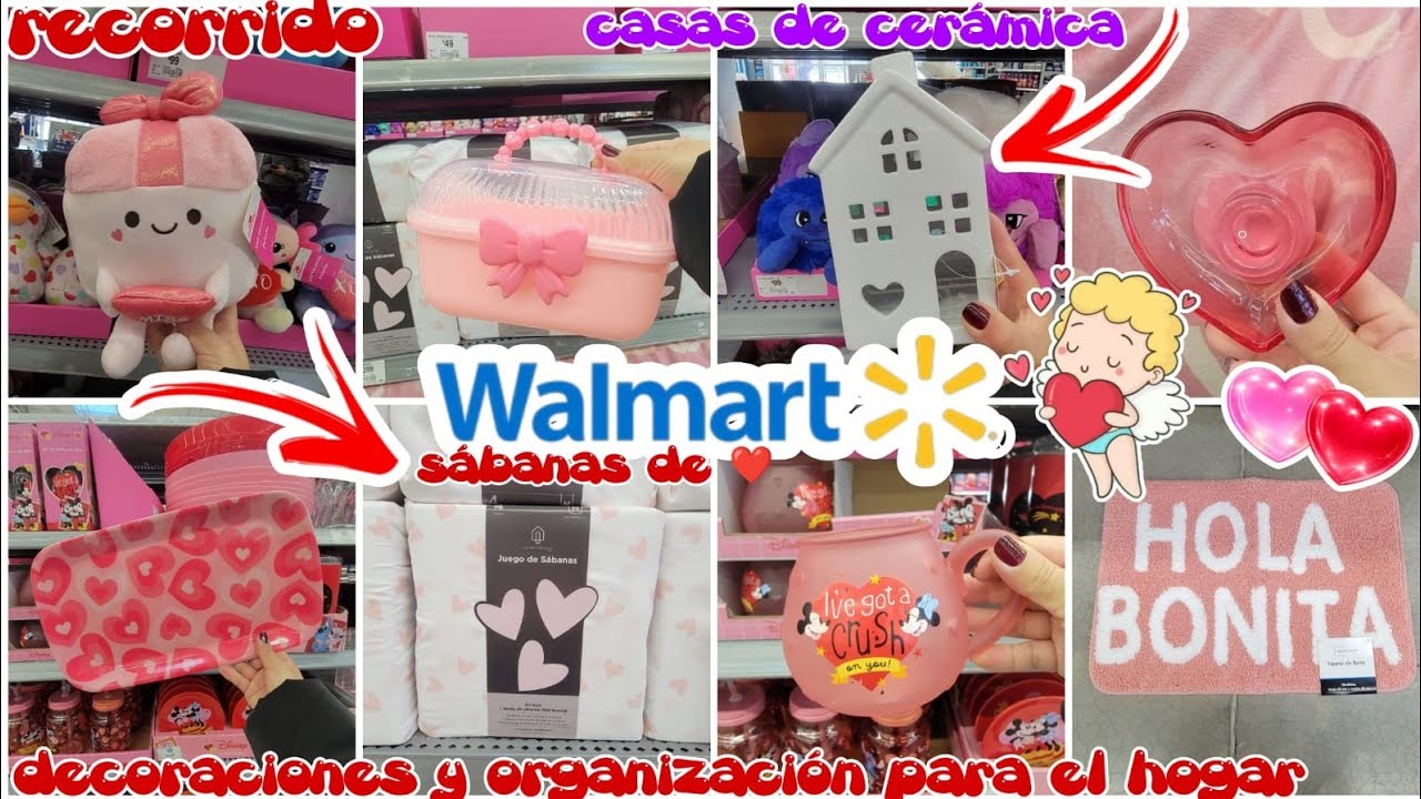 WALMART RECORRIDO SAN VALENTÍN 🥰😍 DECORACIONES Y ORGANIZACIÓN PARA EL HOGAR ❤️ 