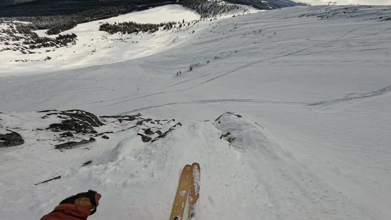 Dropping cliffs in Big White's cliff bowl