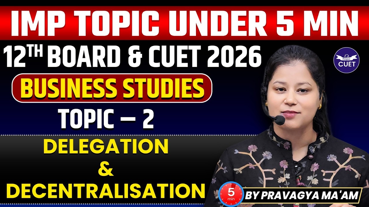 || Important Topic Under 5 Min. || CUET 2026 & 12th Board || Topic -02 || BY - Pravagya Ma'am
