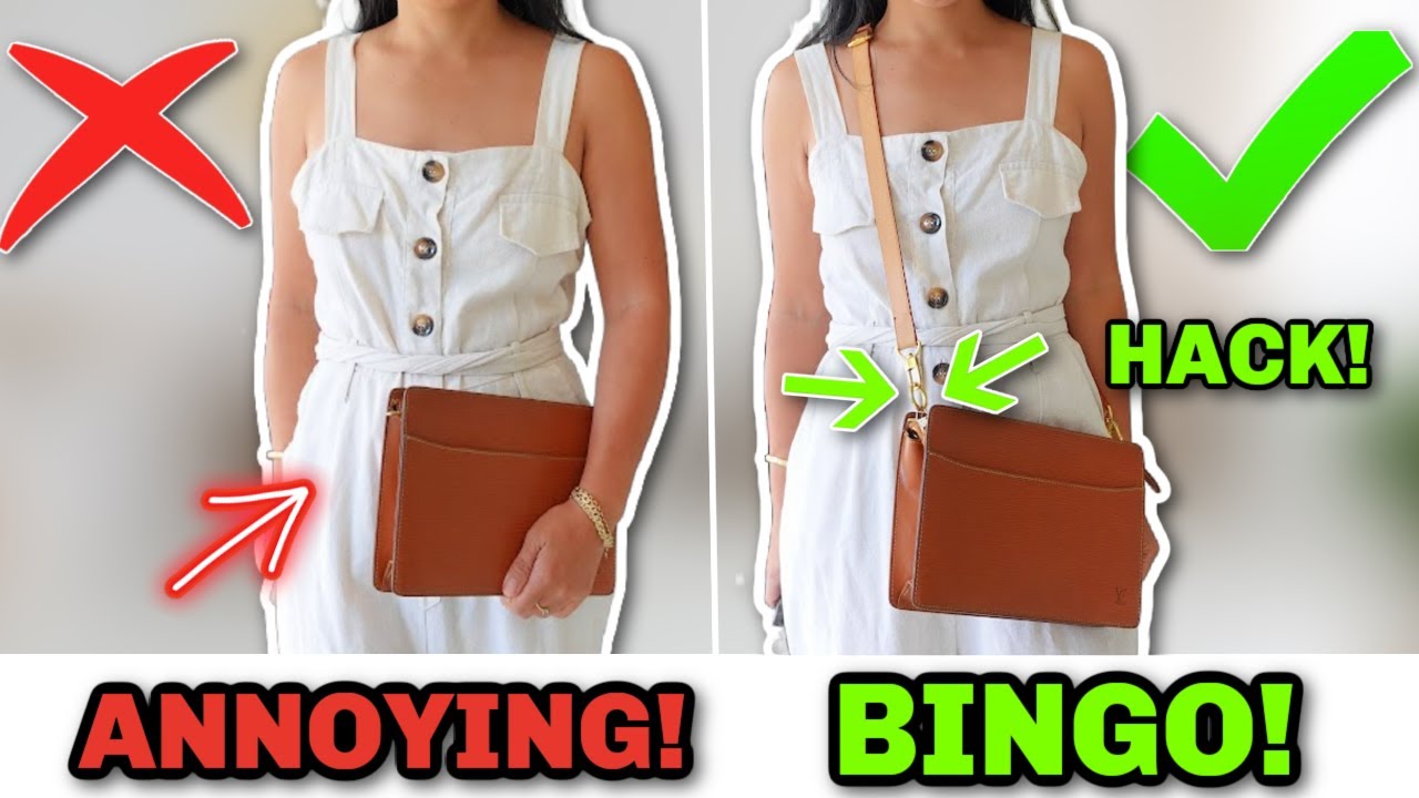 6 VIRAL HACKS To Convert LUXURY Clutches, Toiletry + Cosmetic Pouches To Crossbody Bags