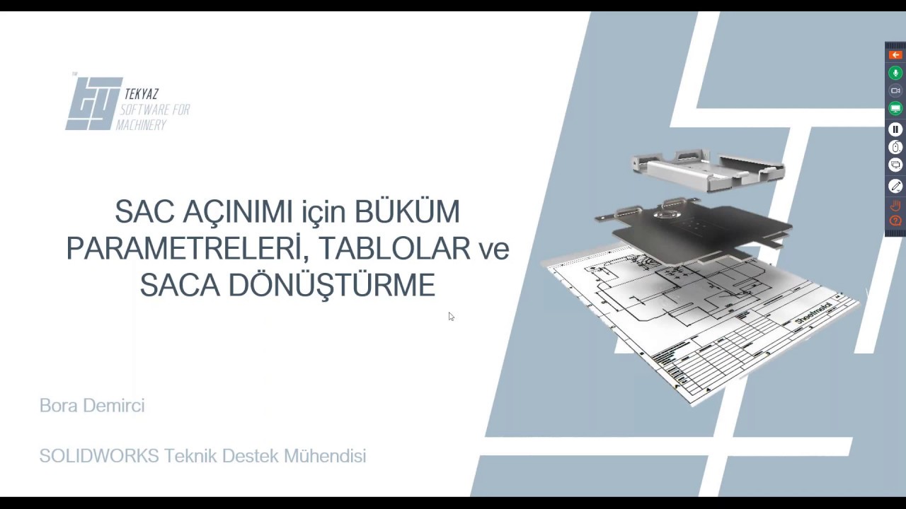 Sac Açınımı için Büküm Parametreleri, Tablolar ve Saca Dönüştürme