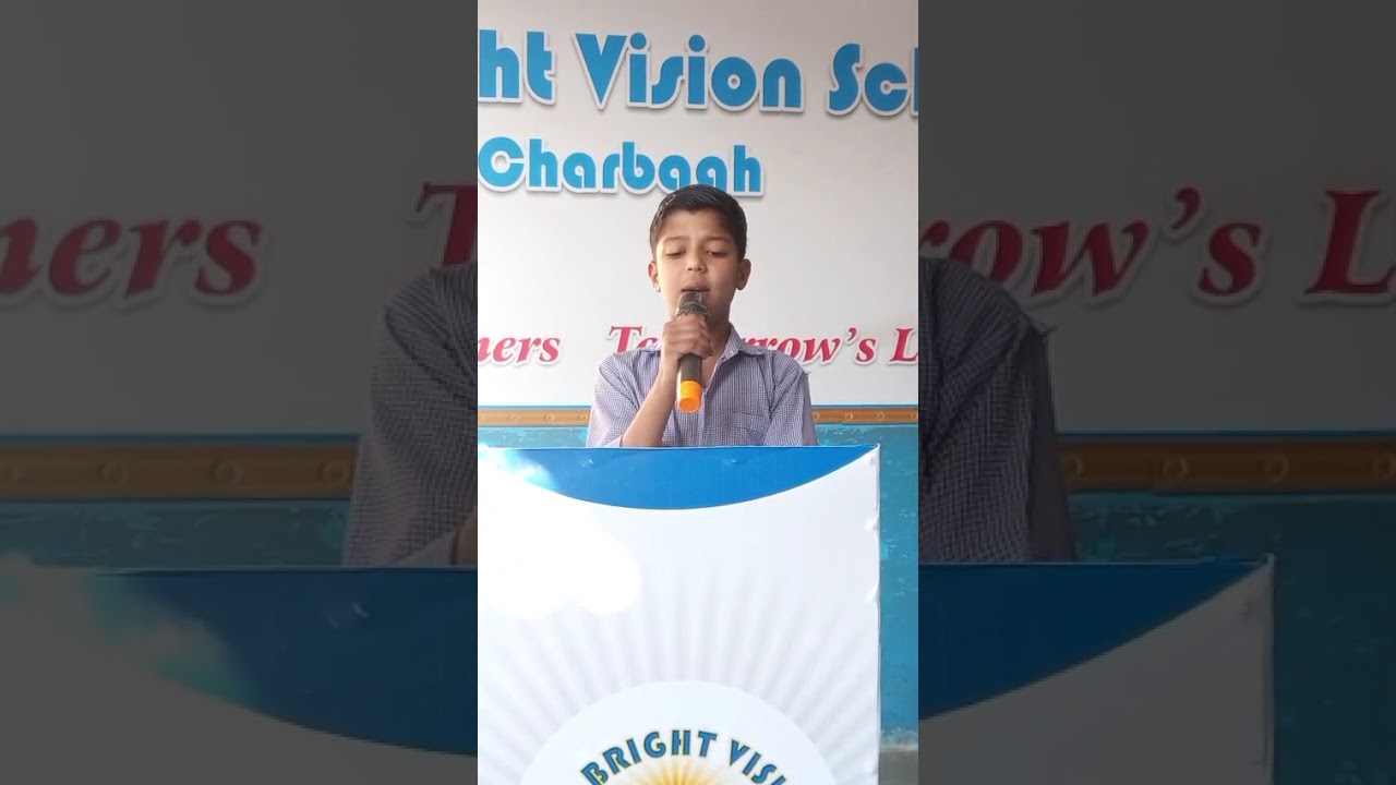 Stha da khpo khwarey pa Golono bandey warna krama By Shehzad Amjad Class 6th @TheBrightVision-4bagh 