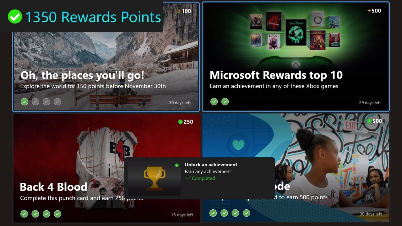 Top 10 Co-op & Back 4 Blood Punch Card Rewards Guide for Microsoft Rewards on Xbox, Girls Who Code