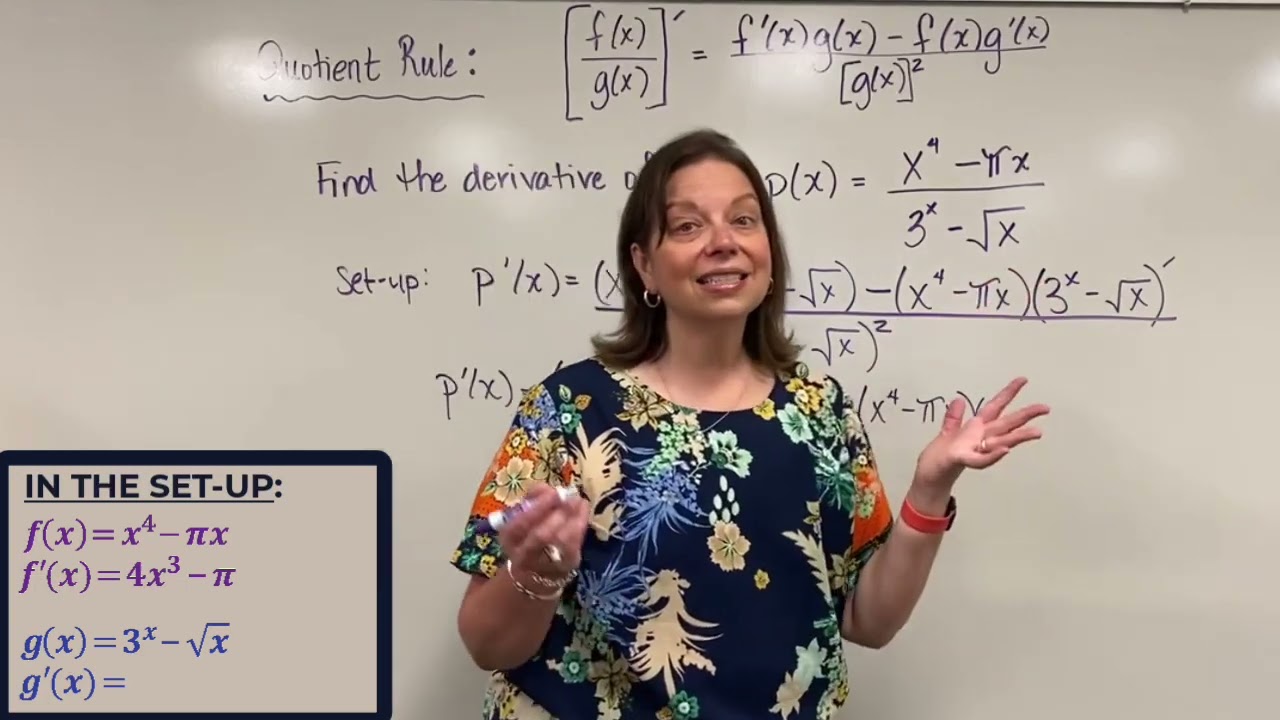 Quotient Rule: Example 2 [with Dr. April Ström]