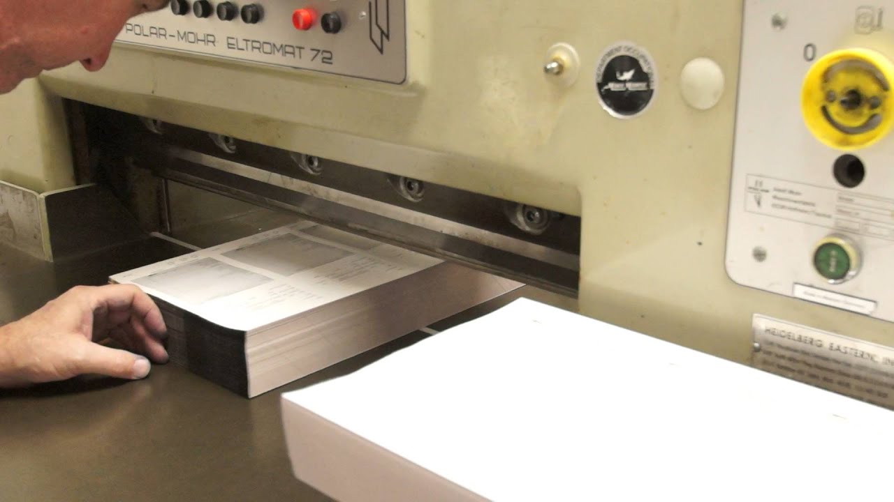 Making Custom Printed Receipt Books - The Cutter