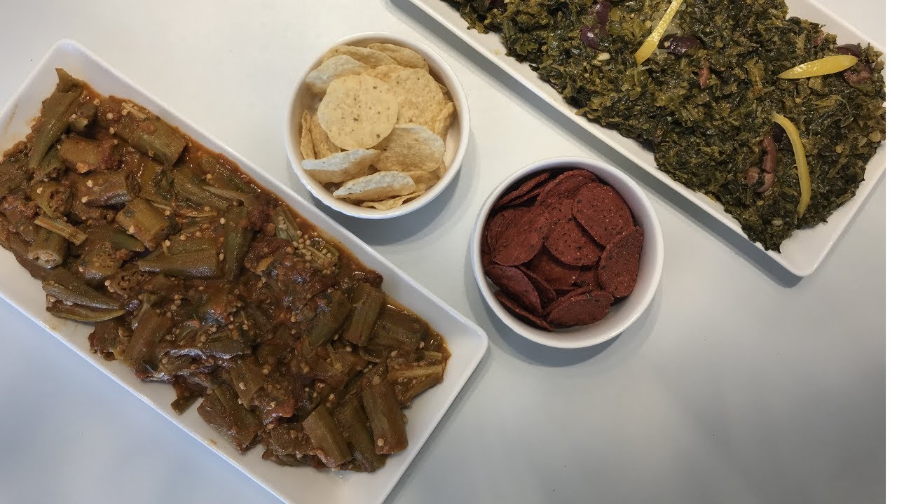 (سلطة الملوخية (البامية - Salade de Mloukhia - Delice Menu