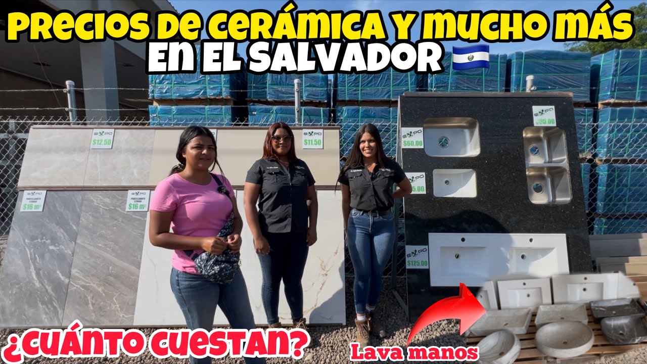 ¿🚨PRECIOS DE CERÁMICA Y PORCELANATO Y LAVA MANOS EN EL SALVADOR 2025🇸🇻