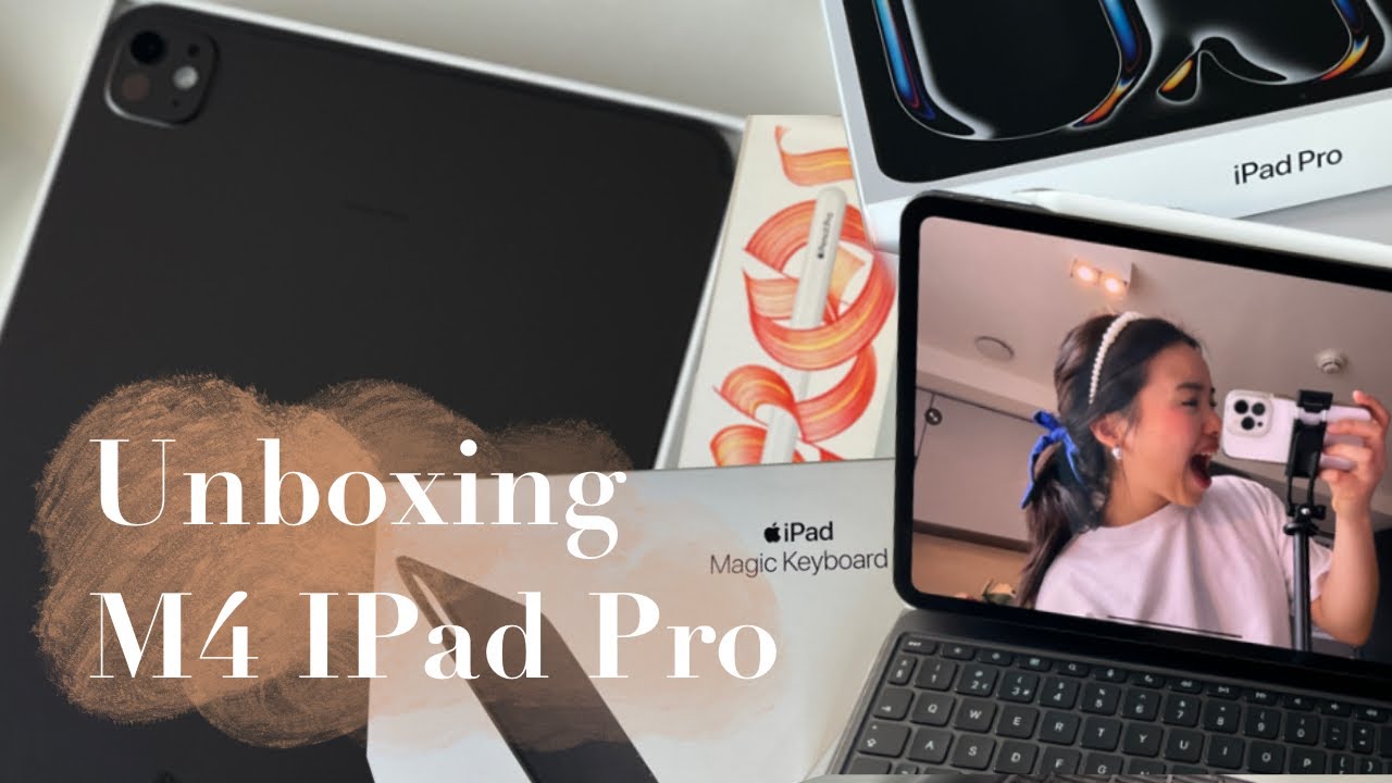 M4 IPad Pro 11” unboxing🫧🍓 | Magic Keyboard | Apple pencil pro | Folio