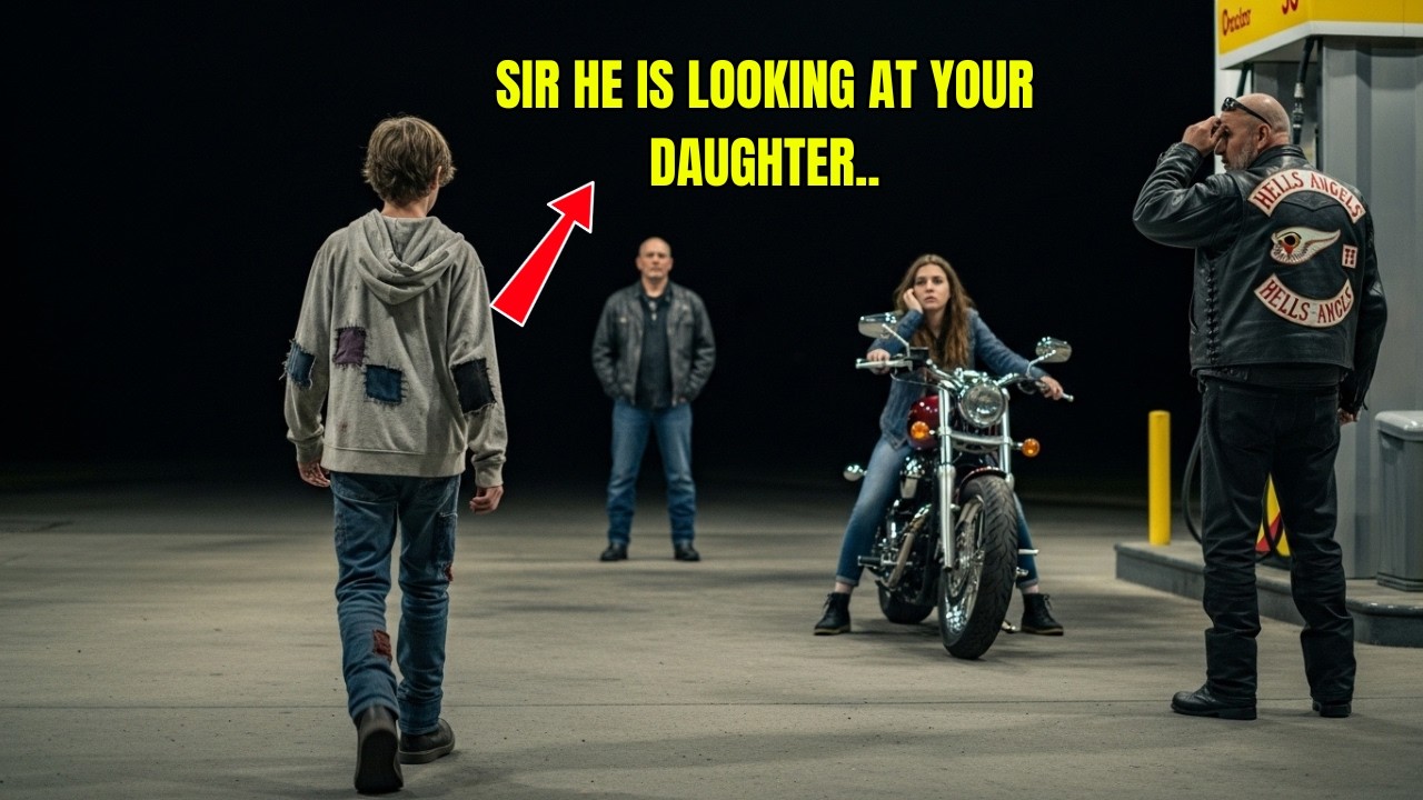 Runaway Kid Spotted a Man Watching a Biker’s Daughter and Walked Away Without Waiting
