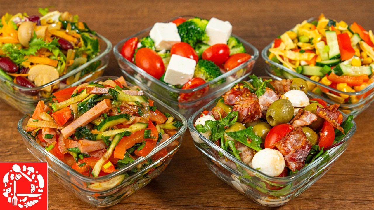 5 САЛАТОВ БЕЗ МАЙОНЕЗА на Праздничный Стол. 🥗😍👍 Быстрые и Вкусные салаты на Новый год 2025 🎅🎄🥂