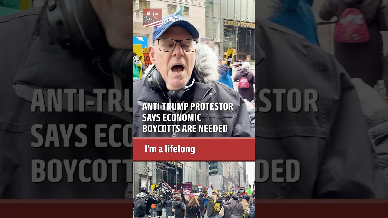 Протестующий против Трампа призывает к экономическому бойкоту #trump #protest #economy #politics ...