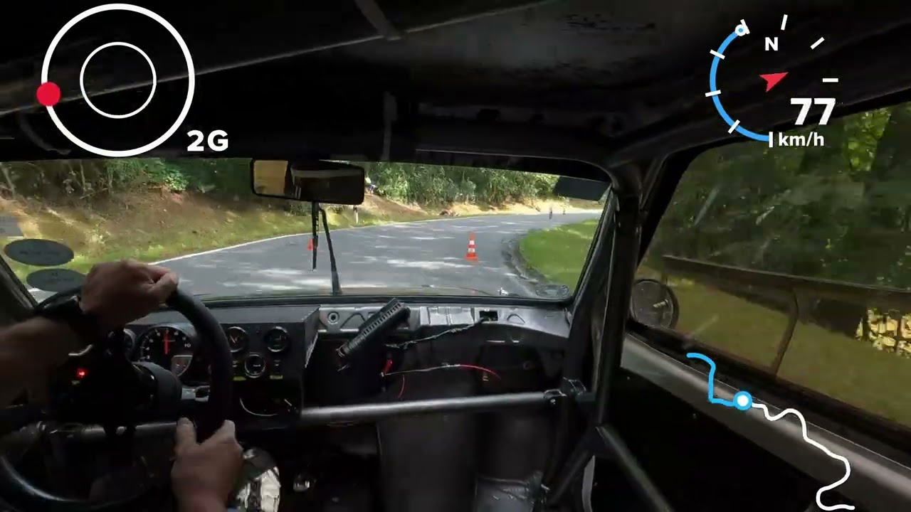Onboard Bergslalom Zotzenbach VW Polo 86c 1300 ccm 16v, Klasse H12, Colin Lohmann (first rollout)
