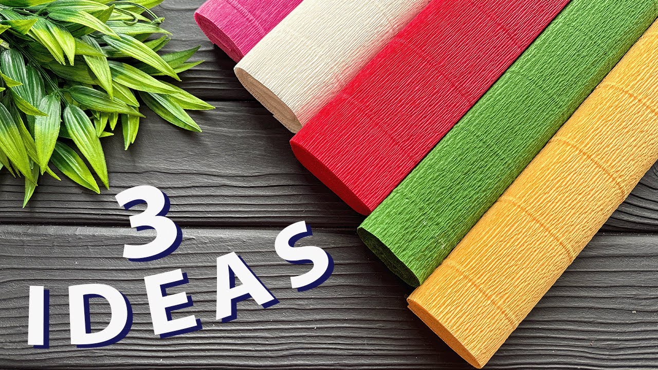 3 IDEAS💥Crepe Paper Decoration Ideas Crepe Paper Flowers