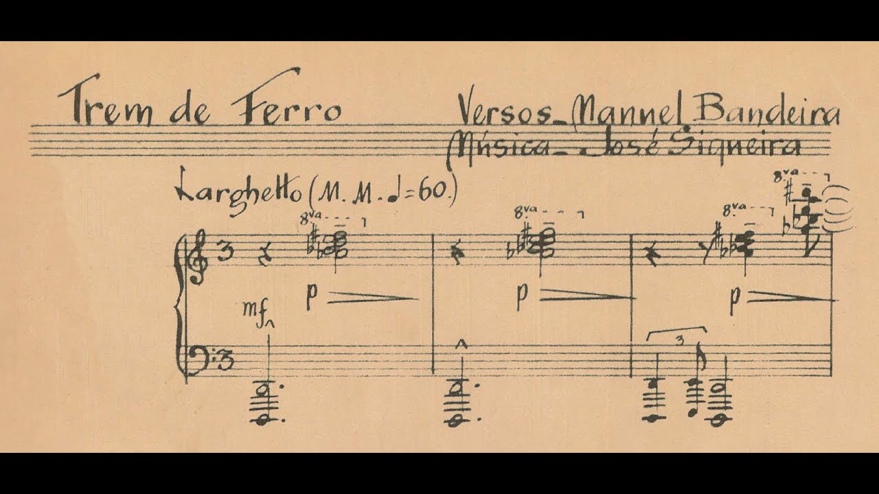 José Siqueira - Trem de ferro (Alice Ribeiro, soprano; Murillo Santos, piano)