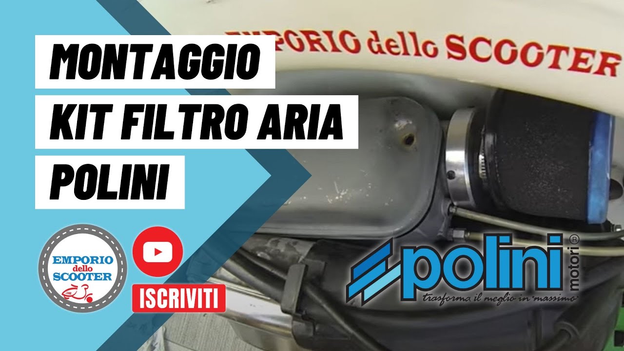 POLINI | Kit cornetto di aspirazione e filtro aria per carburatore SI originale 20/20 24/24 Vespa
