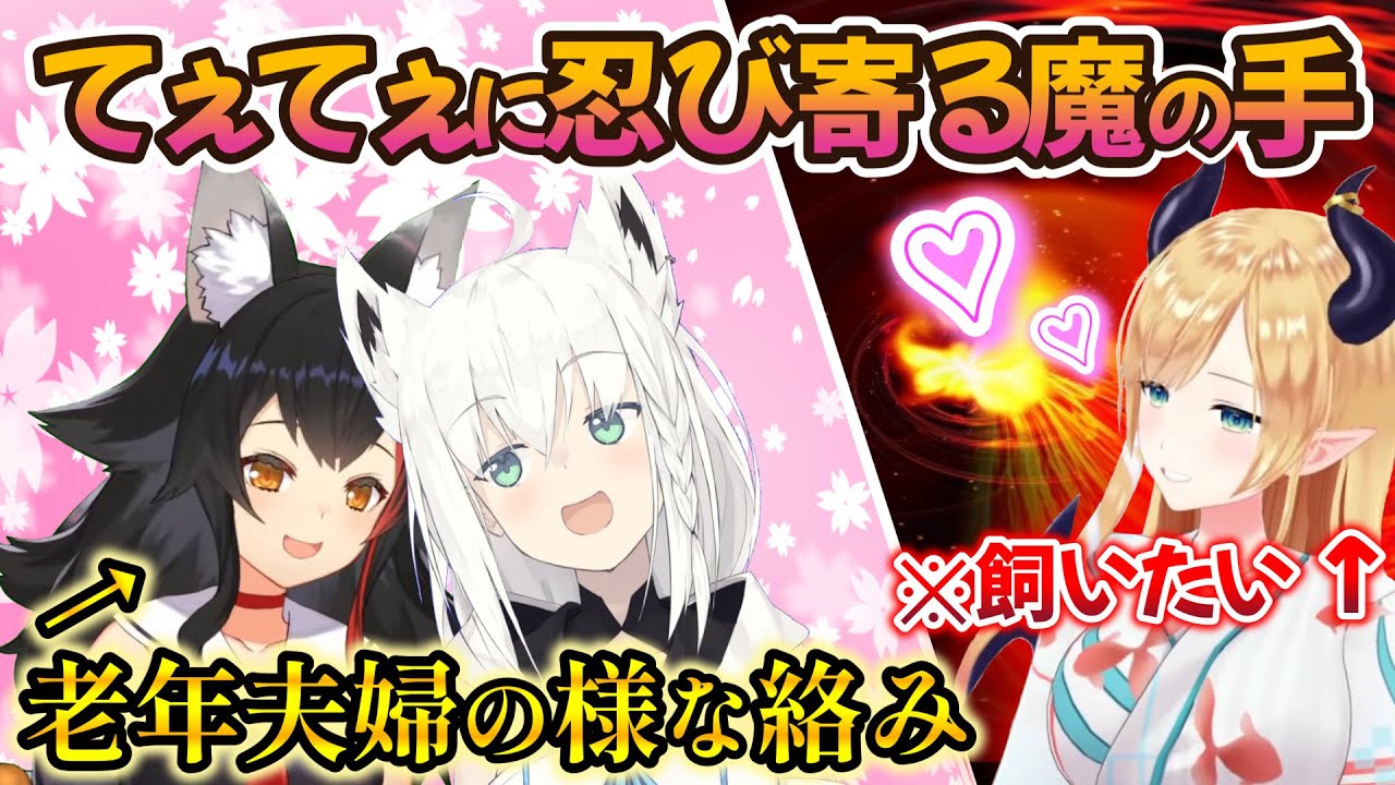 年季が入りすぎた空気感のてぇてぇを見せるフブミオと、狩人の眼をして迫るちょこ先生の図ｗ【癒月ちょこ/白上フブキ/大神ミオ/切り抜き/ホロライブ】