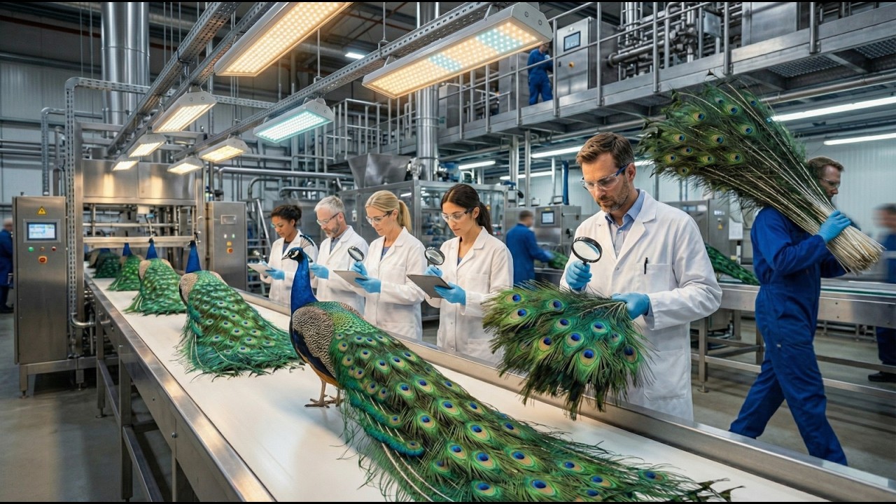 Inside an Artificial Peacock Feather Factory | AI & Lab-Based Manufacturing Process