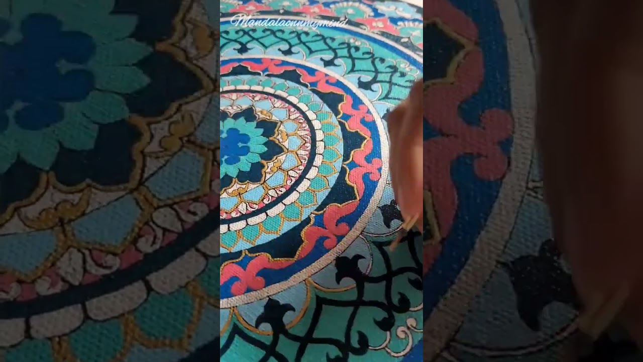Beautiful Mandala process video  #mandalaart #art #mandala #mandalaartist