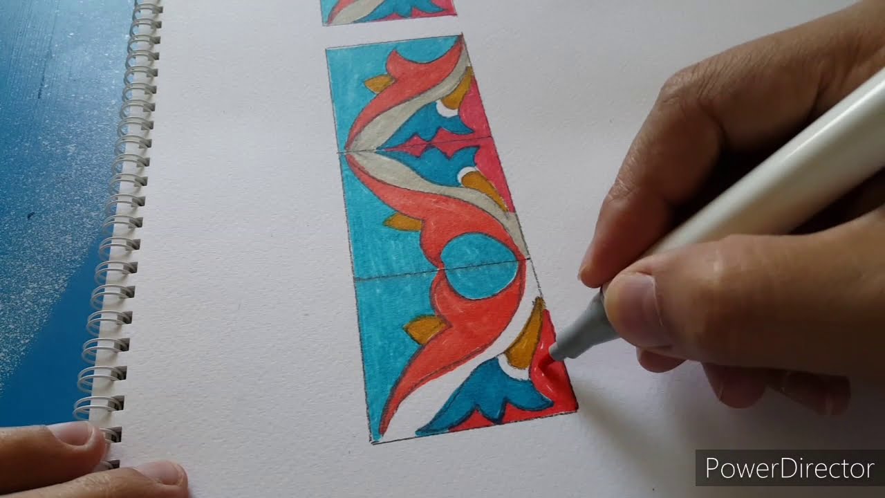 الإطارات والزوايا الزخرفية والألوان في الزخرفة الإسلامية