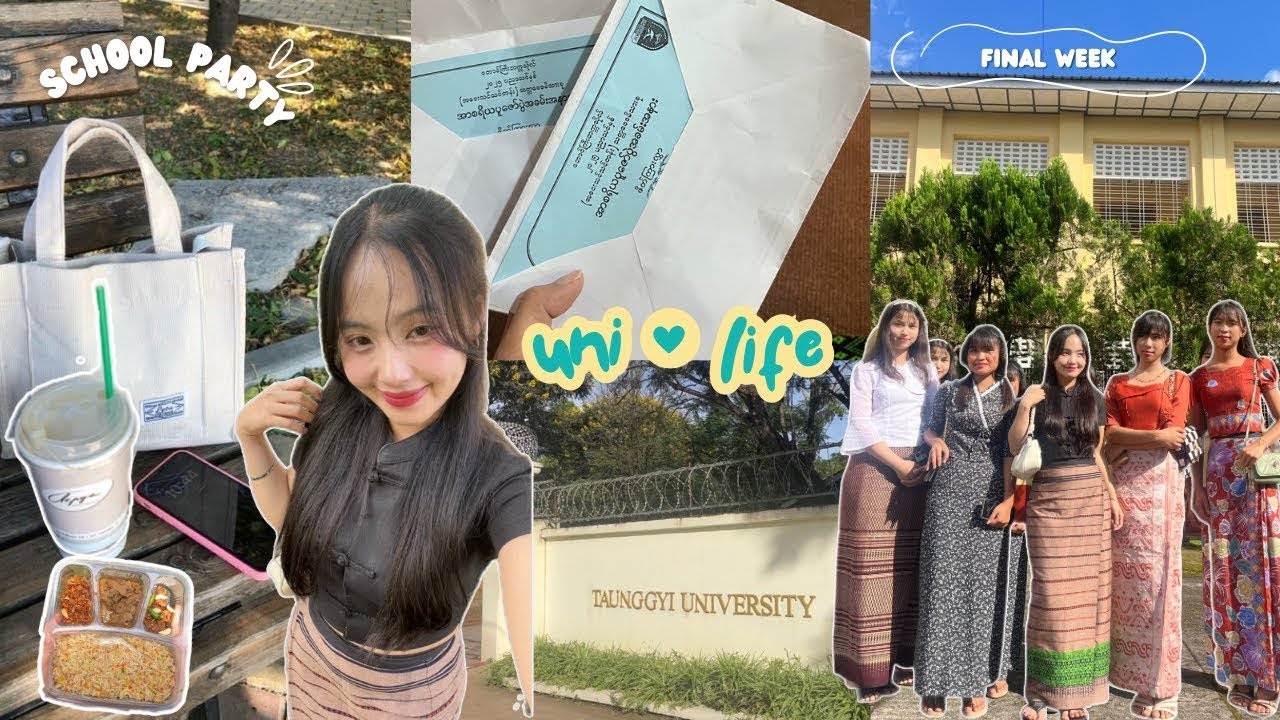Uni Student Life🇲🇲-မေ့မရတဲ့တက္ကသိုလ်ကျောင်းသူဘဝနှုတ်ဆက်ပွဲ၊မြတ်ဆရာကန်တော့ပွဲ(Burmese Vlog)DAILY VLOG