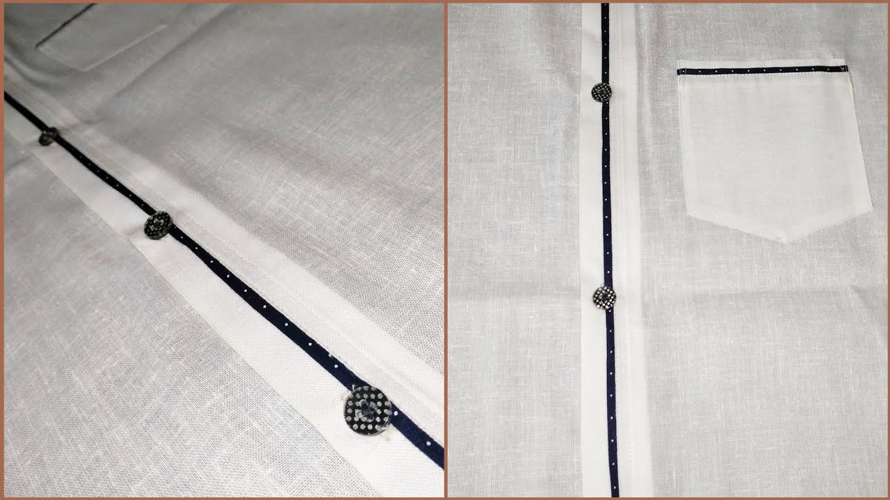 Shirt front piping design | Shirt ke front पट्टी का डिज़ाइन