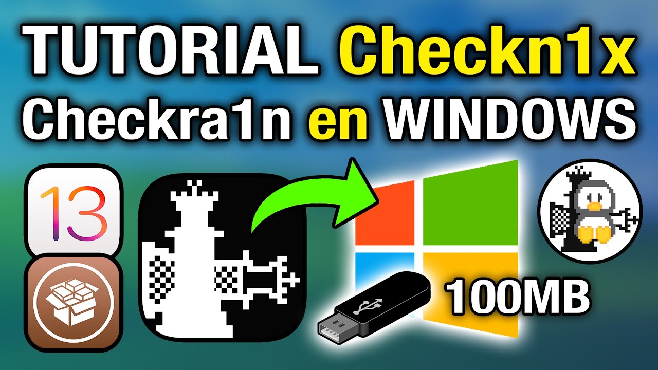 Checkra1n EN WINDOWS TUTORIAL 🔥 NUEVO Checkn1x PORTABLE en 100MB iOS 13.6.1