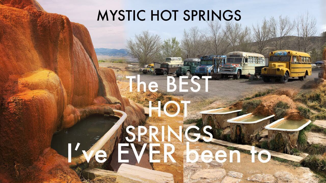 Tour of MYSTIC HOT SPRINGS - Stay in a Schoolie! Monroe Utah VLOG #97