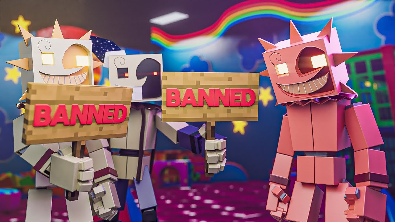 Minecraft FNAF Moondrop and Sunrise BAN Eclipse from the daycare! (Minecraft Roleplay)