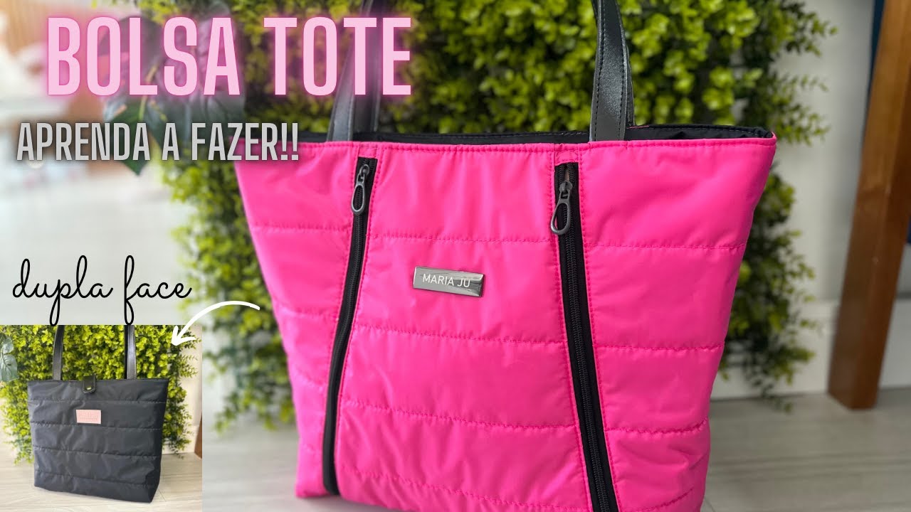 Aprenda a fazer essa linda Bolsa Tote dupla face no nylon emborrachado!!