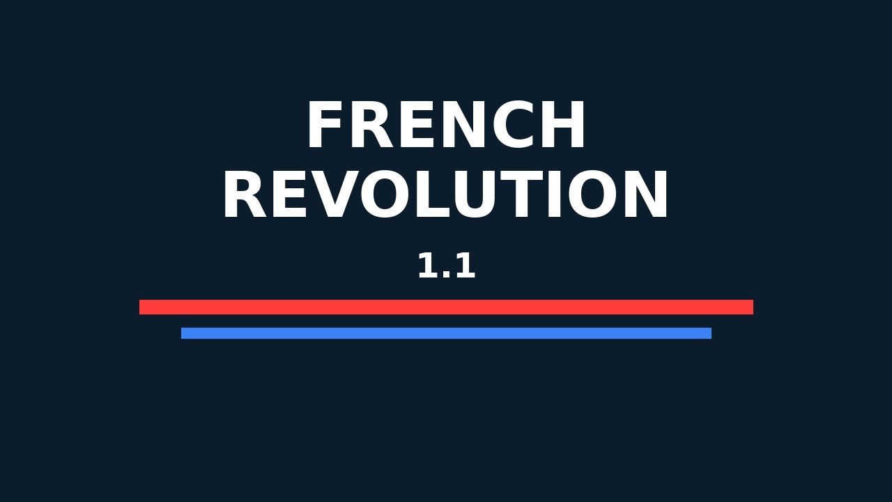 1.1 – The French Revolution (A levels History)