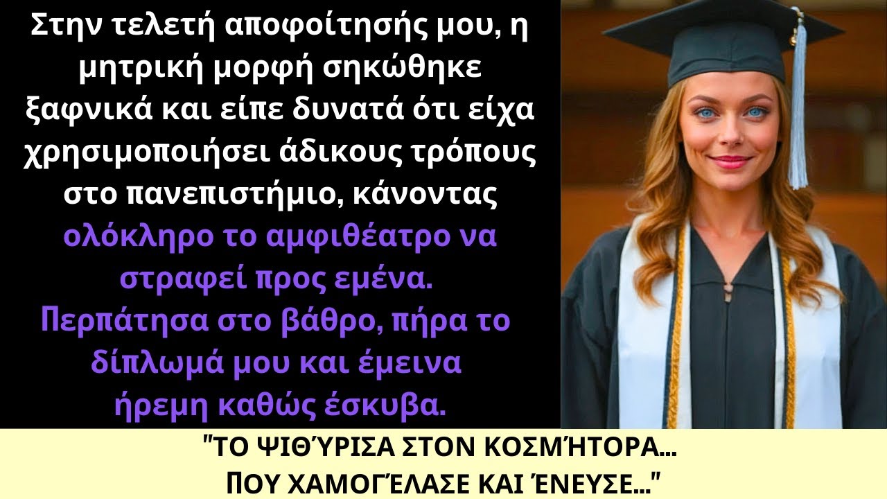 Στην Αποφοίτησή Μου Η Μητέρα Μου Φώναξε Ότι Έκανα Απάτη—Το Κοινό Πάγωσε Καθώς Πήγα Στη Σκηνή