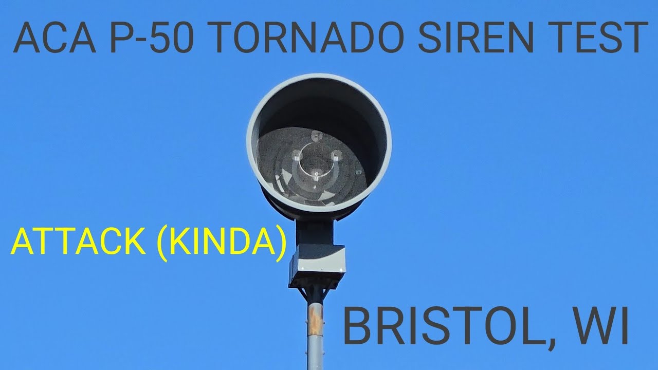 ACA P-50 Tornado Siren Test, Stupidity Signal, Bristol, WI