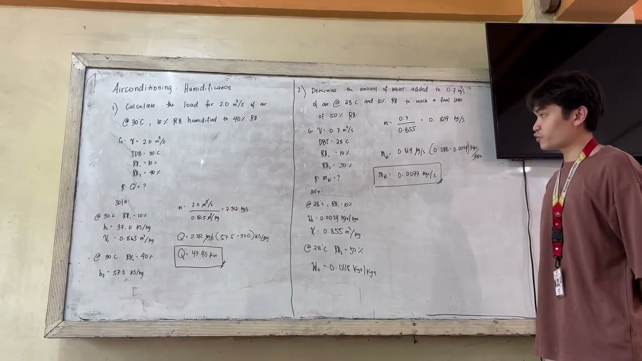 Airconditioning: Humidification (Mechanical Engineering Tutorials)